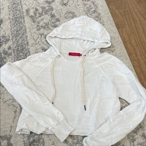 Philanthropy White Hoodie Sweatshirt